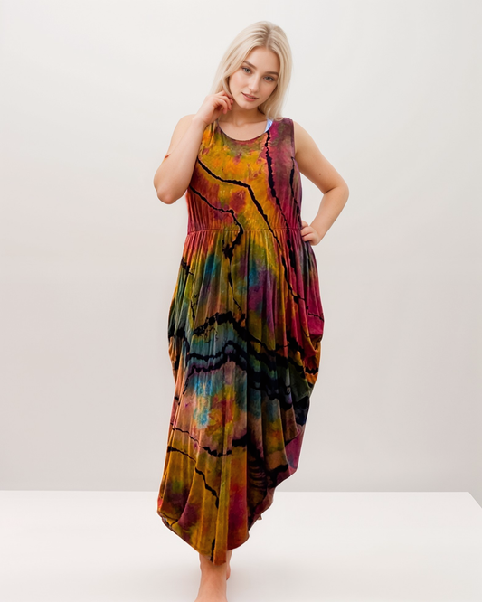 1X Plus Draped Maxi